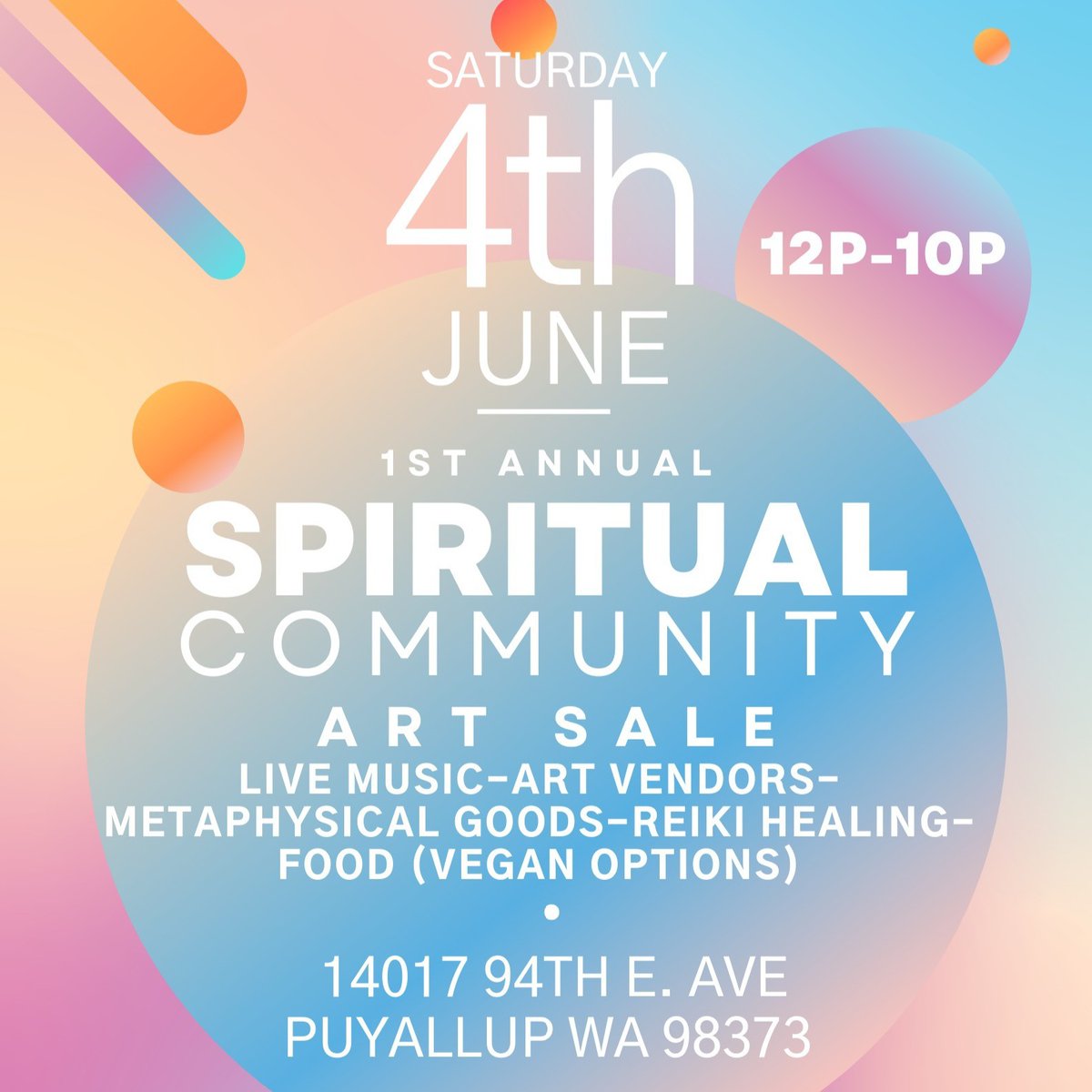 power2thepoetry's tweet photo. Super-excited to perform 🧑🏾‍🎤on Friday June 4th, 7:30pm at the 1st Annual Spiritual Community Art Sale event!

14017 94th E. Ave Puyallup, WA

#friday #bthelyte #lyftoff321 #power2thepoetry #tacomaevents #Puyallupevents #goodvibes #supportlocal #artevents https://t.co/Eca4hAJEjK