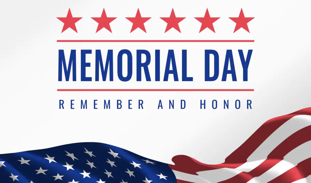 We are open regular hours on Memorial Day.