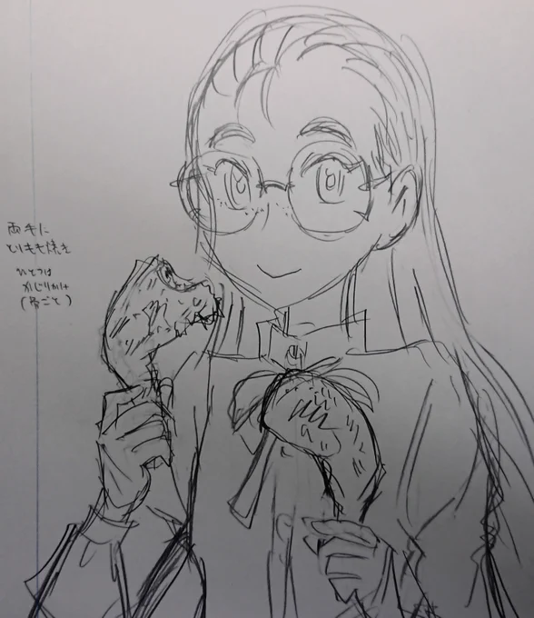 『裏の家の魔女先生』3巻
表紙イラスト工程。
ラフ→下描き→ペン→彩色 
