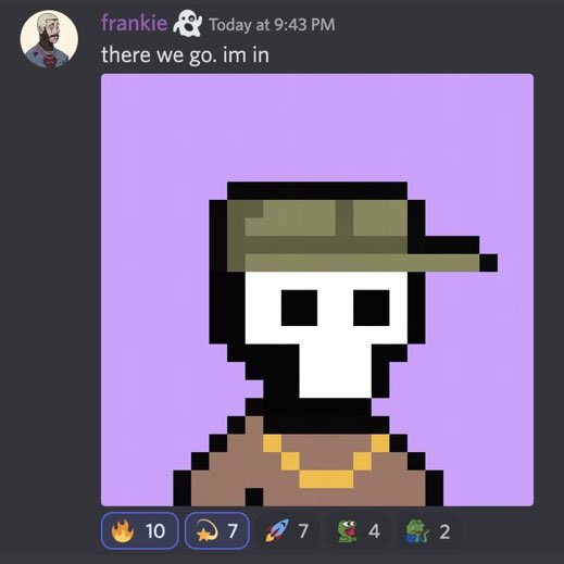 asknoot's tweet photo. welcome @frankdegods to @GhostKidDAO !!

GIVE HIM DAT FINE #WAGBOO+PFP CHAIN 👻🤝 https://t.co/xM7RatUPao