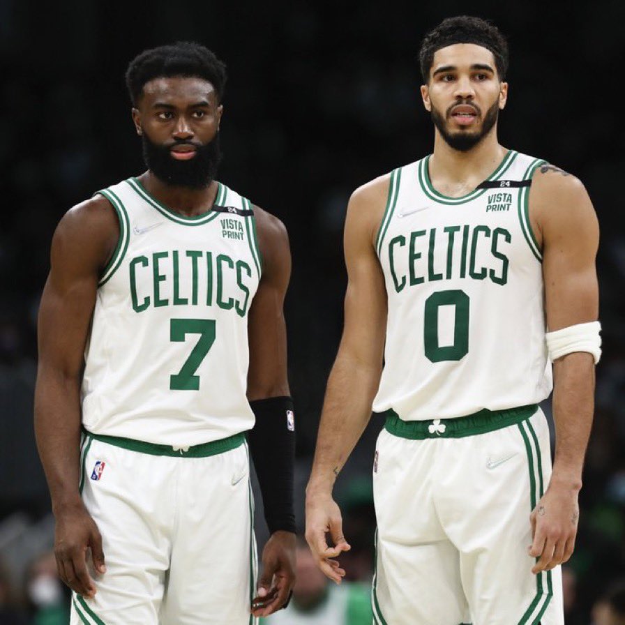 overtime's tweet photo. In their 5th season together, Tatum and Brown have made their first NBA Finals. https://t.co/ry6Zo4aV7c