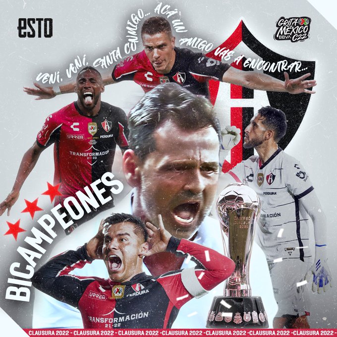 Bicampeonato! Atlas se corona campeón del torneo Clausura 2022 en México  pese a perder ante Pachuca