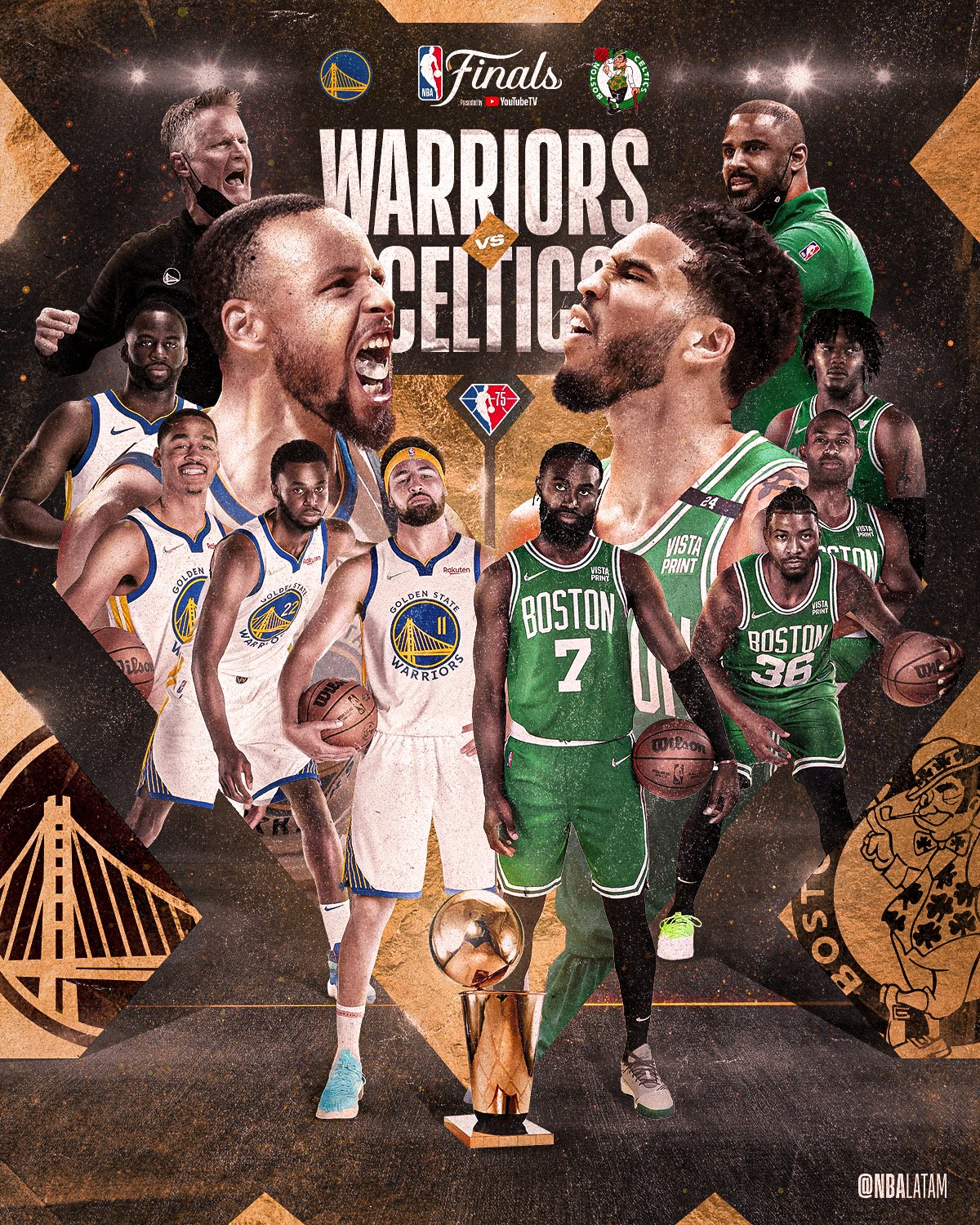 Boston Celtics x Golden State Warriors 2022 NBA Finals Poster