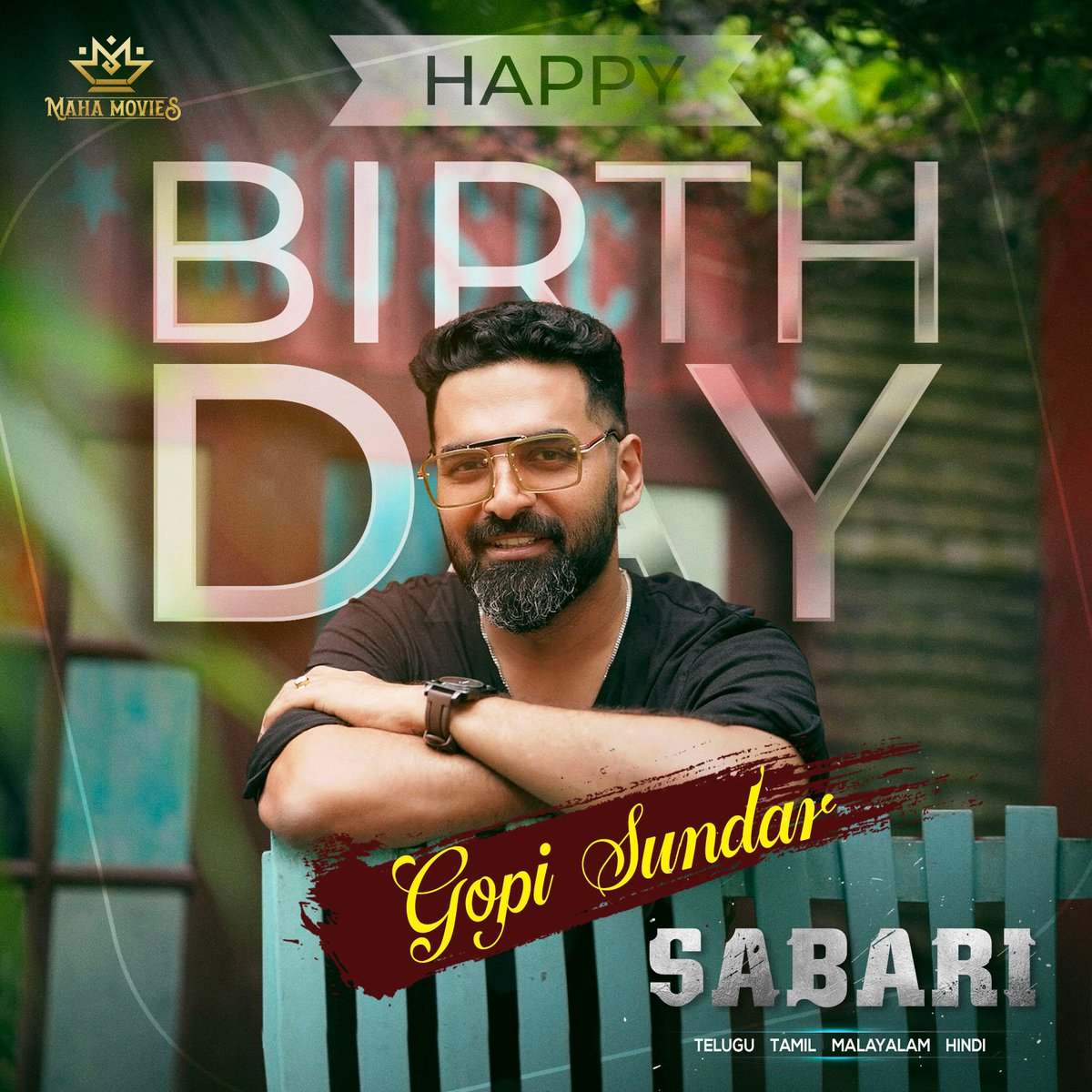 MAHA MOVIES (@moviesbymaha) on Twitter photo Wishing our Man of Magical Melodies & Mellifluous Music, <a href="/GopiSundarOffl/">Gopi Sundar</a> a very Happy Musical Birthday 🎶♥️
Magical album of #Sabari loading in your composition 🎵
<a href="/varusarath5/">𝑽𝒂𝒓𝒂𝒍𝒂𝒙𝒎𝒊 𝑺𝒂𝒓𝒂𝒕𝒉𝒌𝒖𝒎𝒂𝒓</a> <a href="/anilkatz/">Anilkumar</a> @moviesbymaha @mahendraproducr @dharmi_edits <a href="/talk2ganesh/">Ganesh Venkatram</a> <a href="/ActorShashank/">Shashank</a> <a href="/mimegopi/">mimegopi</a> Wishing our Man of Magical Melodies & Mellifluous Music, <a href="/GopiSundarOffl/">Gopi Sundar</a> a very Happy Musical Birthday 🎶♥️
Magical album of #Sabari loading in your composition 🎵
<a href="/varusarath5/">𝑽𝒂𝒓𝒂𝒍𝒂𝒙𝒎𝒊 𝑺𝒂𝒓𝒂𝒕𝒉𝒌𝒖𝒎𝒂𝒓</a> <a href="/anilkatz/">Anilkumar</a> @moviesbymaha @mahendraproducr @dharmi_edits <a href="/talk2ganesh/">Ganesh Venkatram</a> <a href="/ActorShashank/">Shashank</a> <a href="/mimegopi/">mimegopi</a>