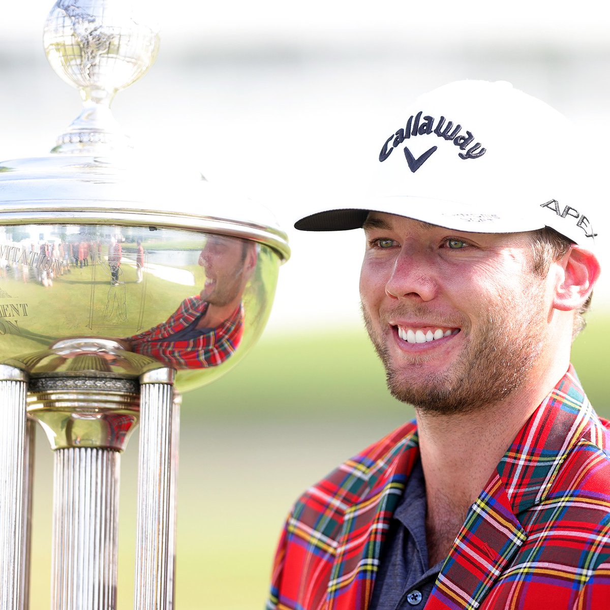 Samburns66's tweet photo. Incredible week at Colonial! This has always been one of my favorite events since I was a kid, and I’m so honored to join the list of champions here! Also, really love the new ride! https://t.co/w8IRkTFhQ4
