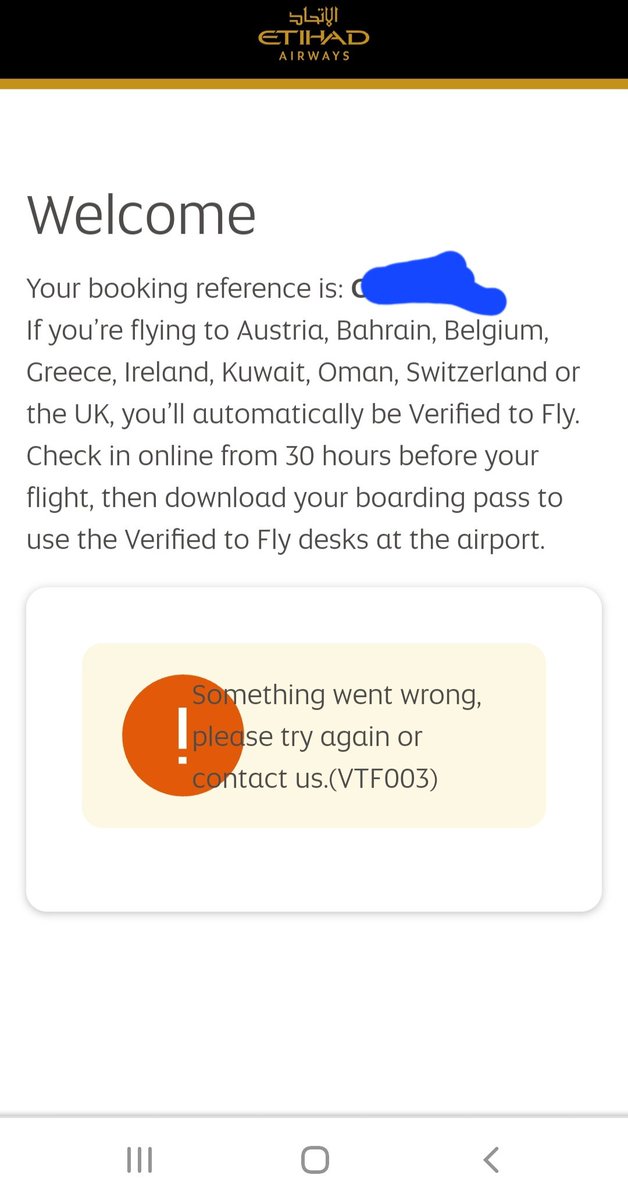 BeavisEllie's tweet photo. @etihad hi there, everytime I've tried to upload my verified to fly documents I can't get past this page. Please can someone help? We fly tomorrow - thank you! https://t.co/58Pp0c0lmO
