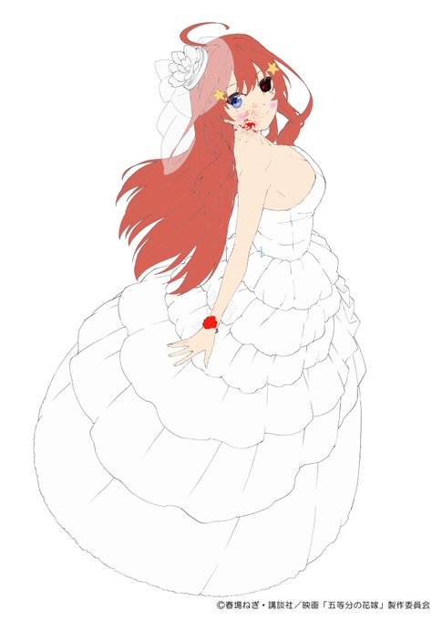 ユウノンさんがTwitterに投稿した中野五月(五等分の花嫁)のイラスト。