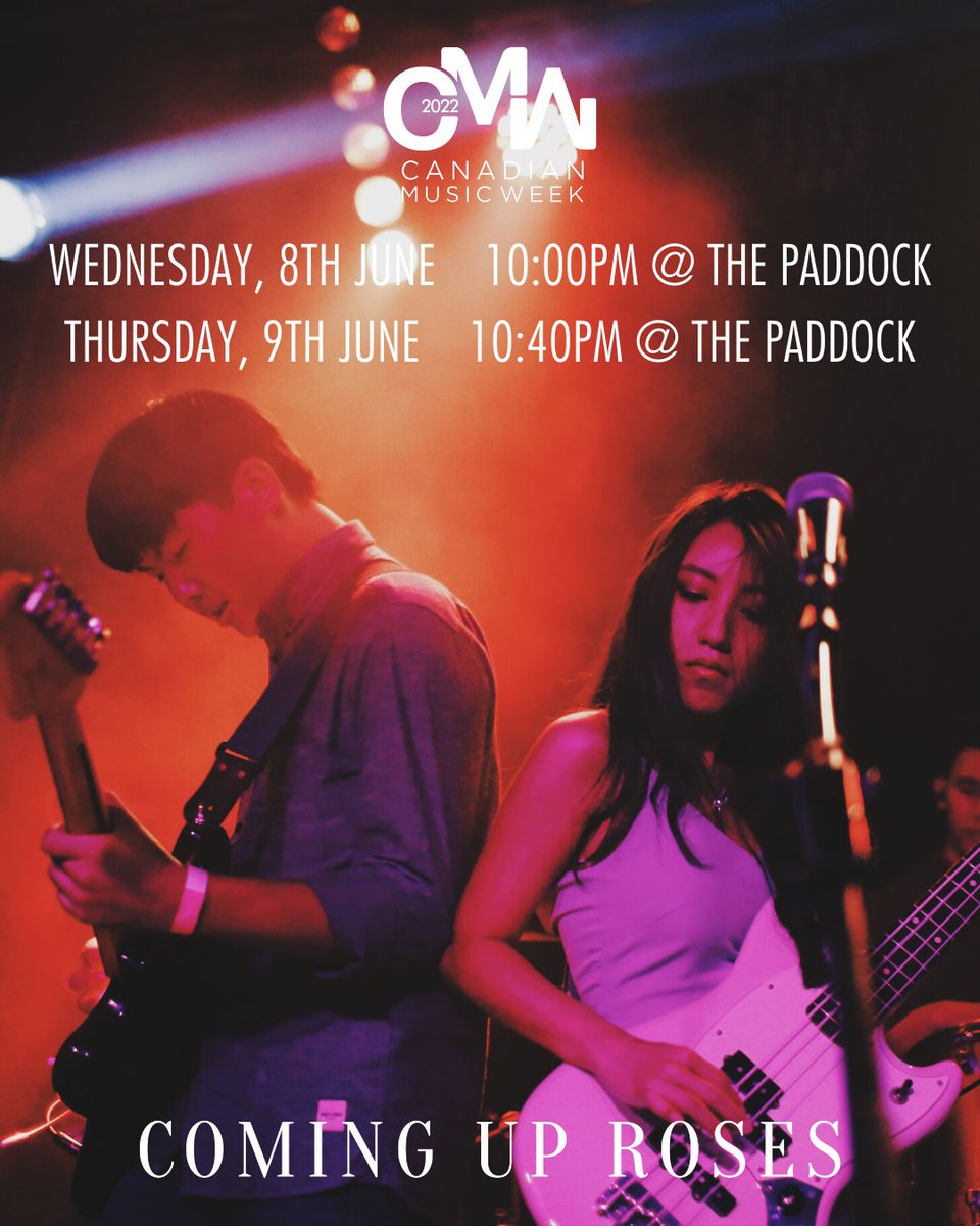 Announcing our showcase details for this year's 
<a href="/CMW_Week/">1</a>! 🎉

We'll be playing 8th and 9th June at <a href="/thepaddockTO/">The Paddock Tavern</a>
alongside a stellar lineup of showcasing acts. 😍

We can't wait to meet all of you. See you soon 🇨🇦!

#livemusic #altrock #shoegaze #indie #torontomusic #Toronto