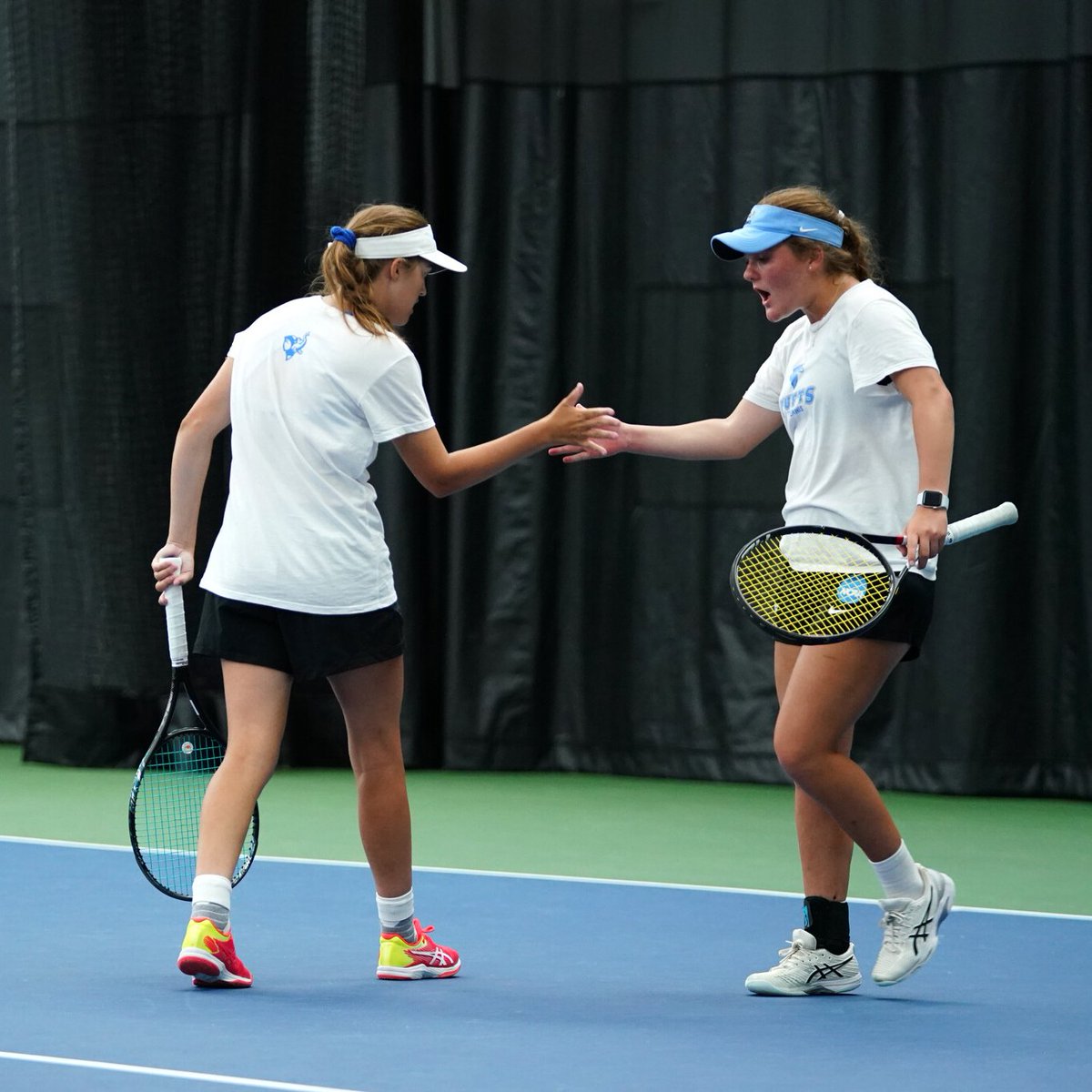 What a day for <a href="/Jumbos_Tennis/">Tufts Women's Tennis</a>!!  In a match that just ended, Tufts junior Tilly Rigby and freshman Elle Christensen won the NCAA DIII Doubles title over Williams College's Erica Ekstrand and Yuu Ishikawa 6-1, 6-3! Add it to Christensen's NCAA singles title earlier on Sunday!