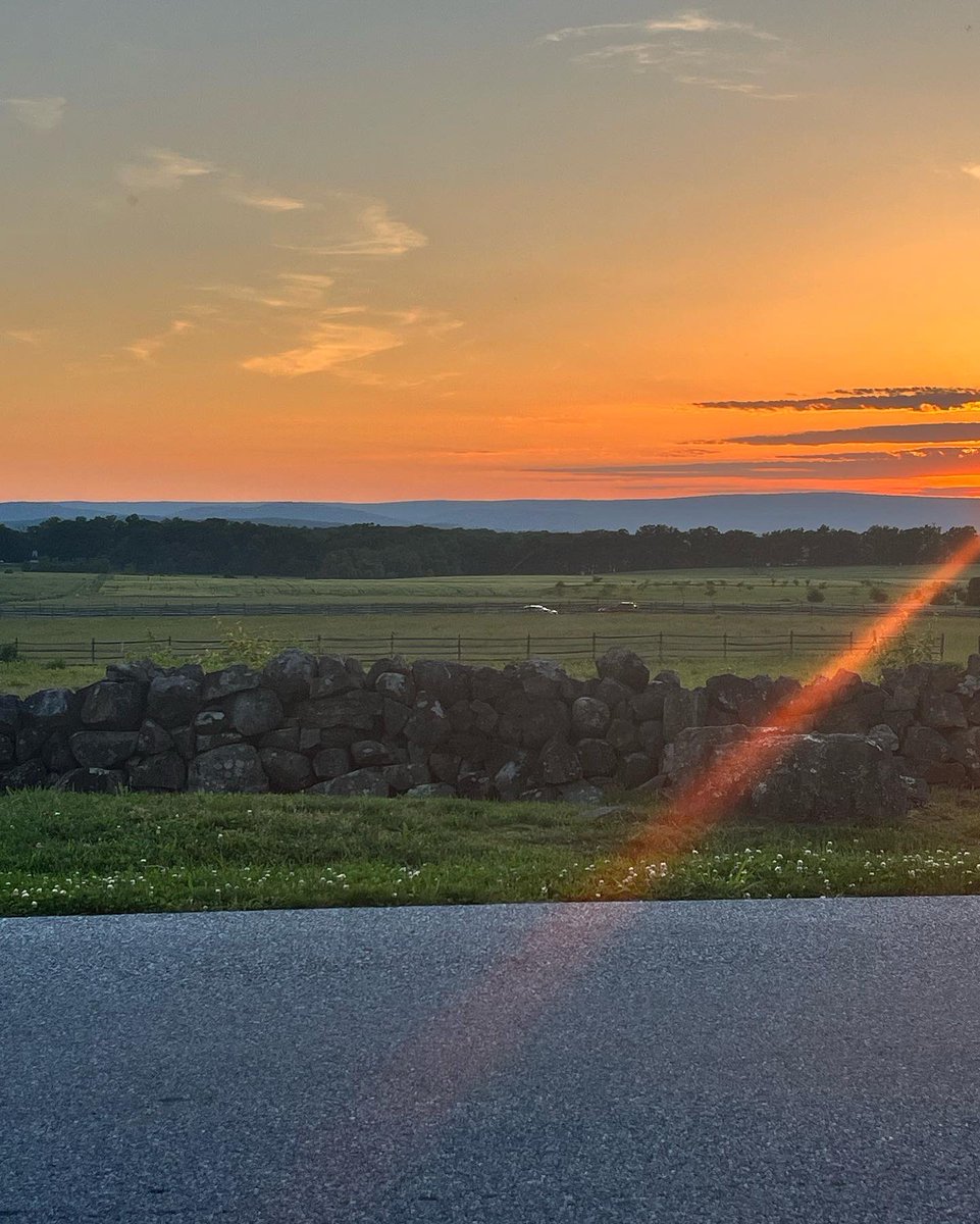 Gettysburg at sunset. Such a sacred place.