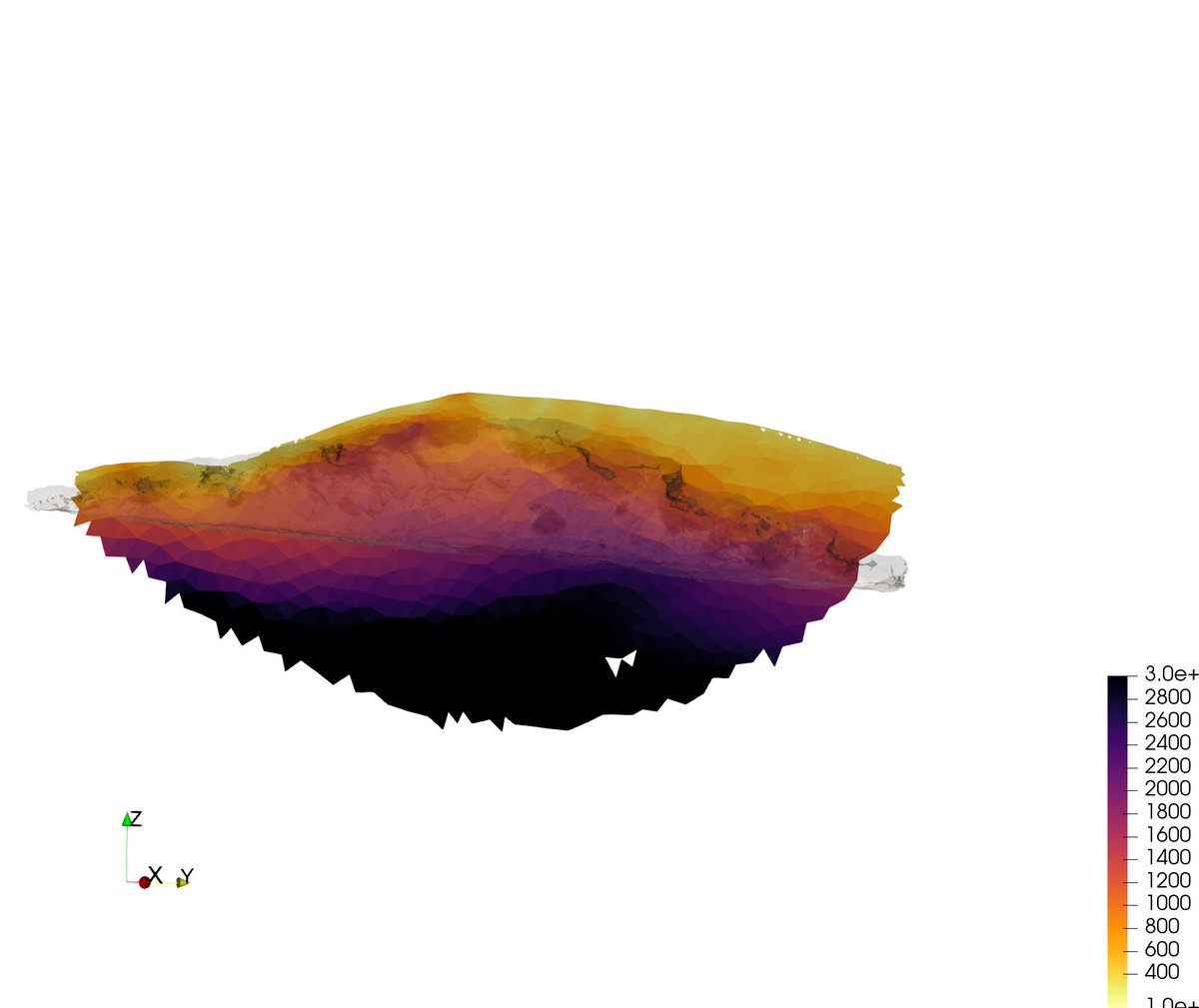 Preliminary results from the <a href="/BedrockZone/">CZN Bedrock Cluster</a> that are too cool not to share! We have LiDAR, an SFM model, and seismic refraction data all in one place! As expected, the velocities smooth out heterogeneity but we are certainly imaging large scale variations! #cczg #criticalzone