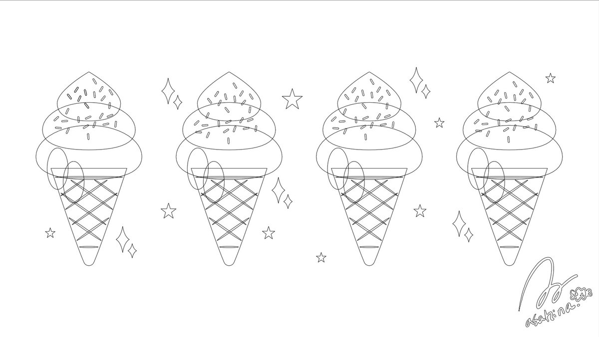 ソフトクリーム🍦
#IllustratoroniPad #イラスト #アイス #イラストレーター 