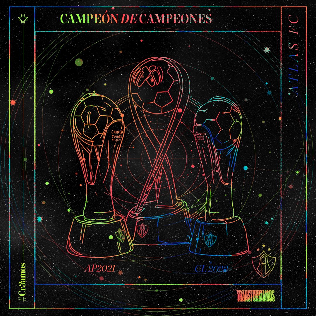 TRES TÍTULOS EN UN AÑO FUTBOLÍSTICO... 🏆🏆🏆

¡LOS SÚPER CAMPEONES DE MÉXICO! 🇲🇽

#Cr3amos ❤️🖤