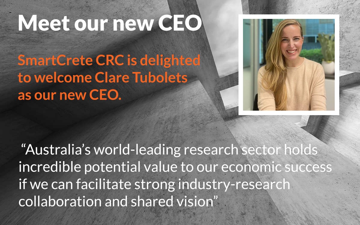We have a new CEO!! Welcome Clare...
#smartcretecrc #concrete