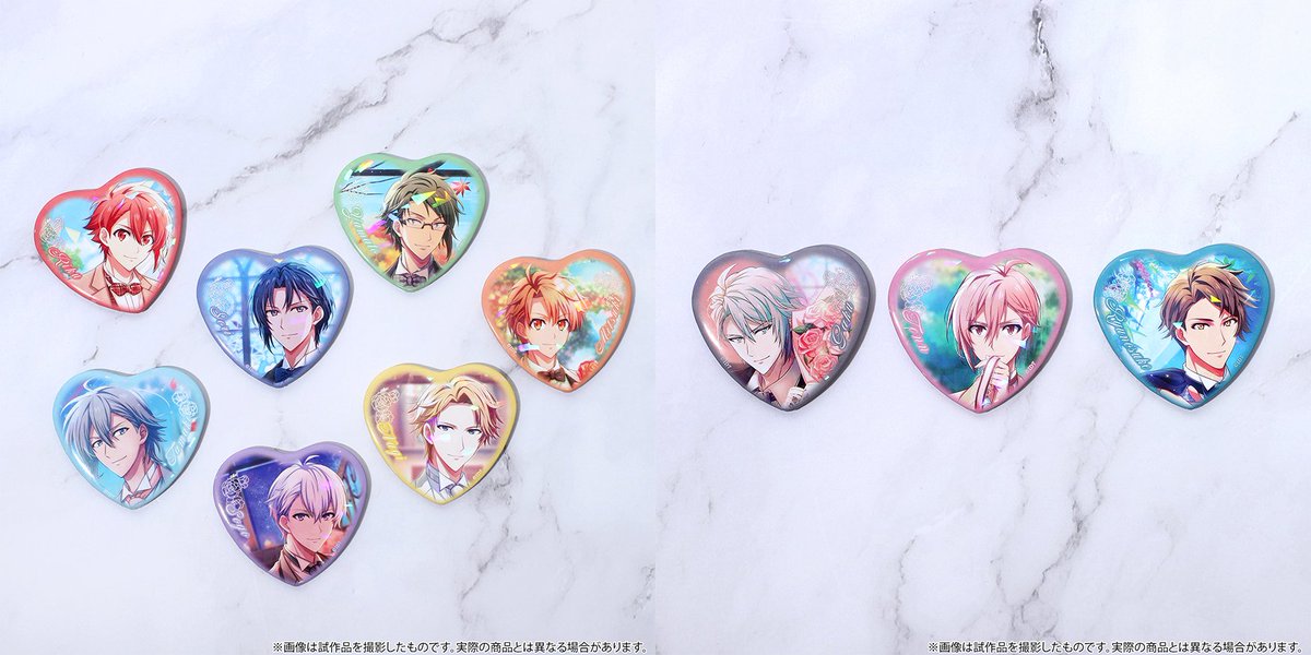 商品紹介】 [Marie Mariage] 「キラキラハート型缶バッジコレクション