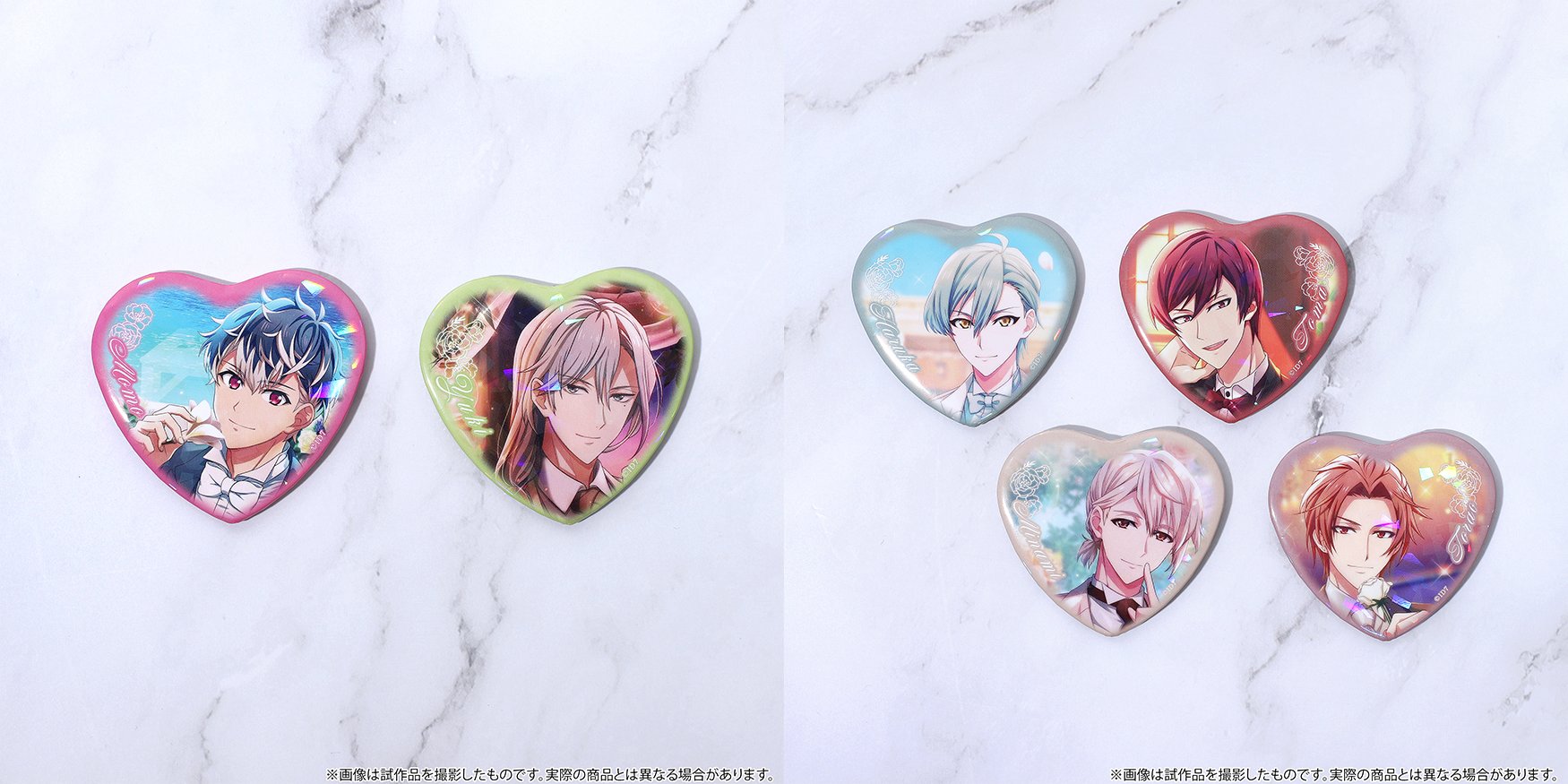 アイドリッシュセブン（原作版） キラキラハート型缶バッジ