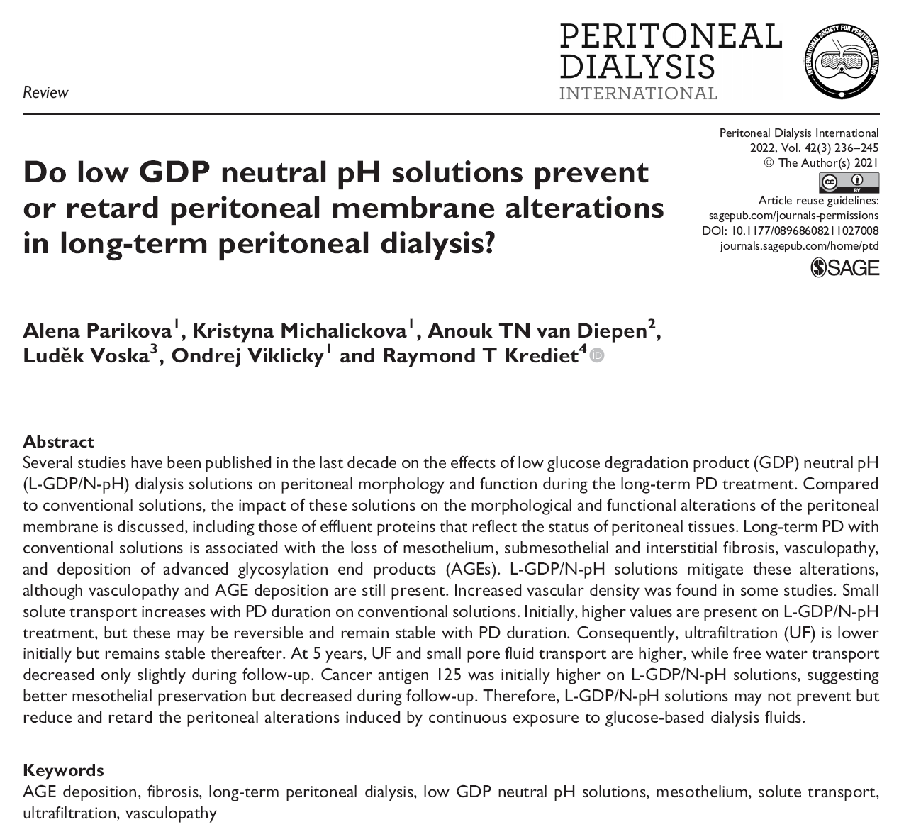 Peritoneal Dialysis International Journal on Twitter "New Issue May