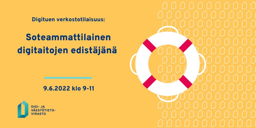 DVVfi's tweet photo. Millaista digitukea soteammattilaiset kokevat tarvitsevansa ja mistä he sitä saavat? Miten digitaitoja päivitetään esimerkiksi pidemmän poissaolon jälkeen?  

Tervetuloa digituen verkostotapahtumaan 9.6.2022 klo 9-11. https://t.co/EYnIAaac2g

#digituki https://t.co/hu9xfBQ09K