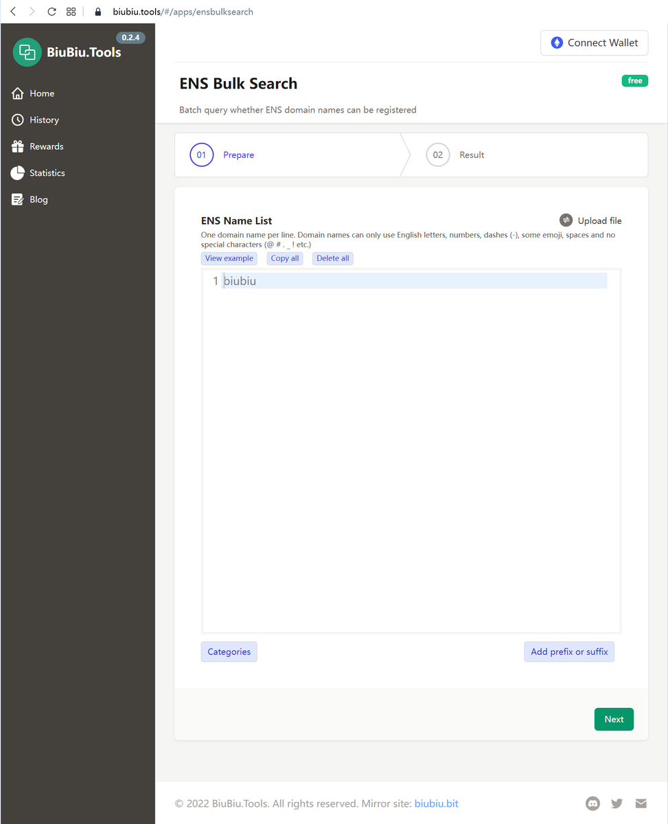 biubiueth's tweet photo. #ENS Bulk Search now free to everyone. https://t.co/RIzxr6Xli5