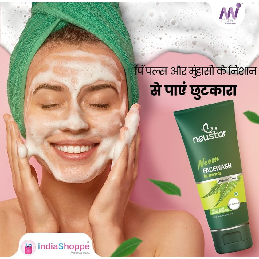 IndiaShoppe's tweet photo. अच्छे परिणामों के लिए दिन में दो बार प्रयोग करें
#neustar #neemfacewash #acnecare #pimplesolution #skincare https://t.co/8BwASxoF9x