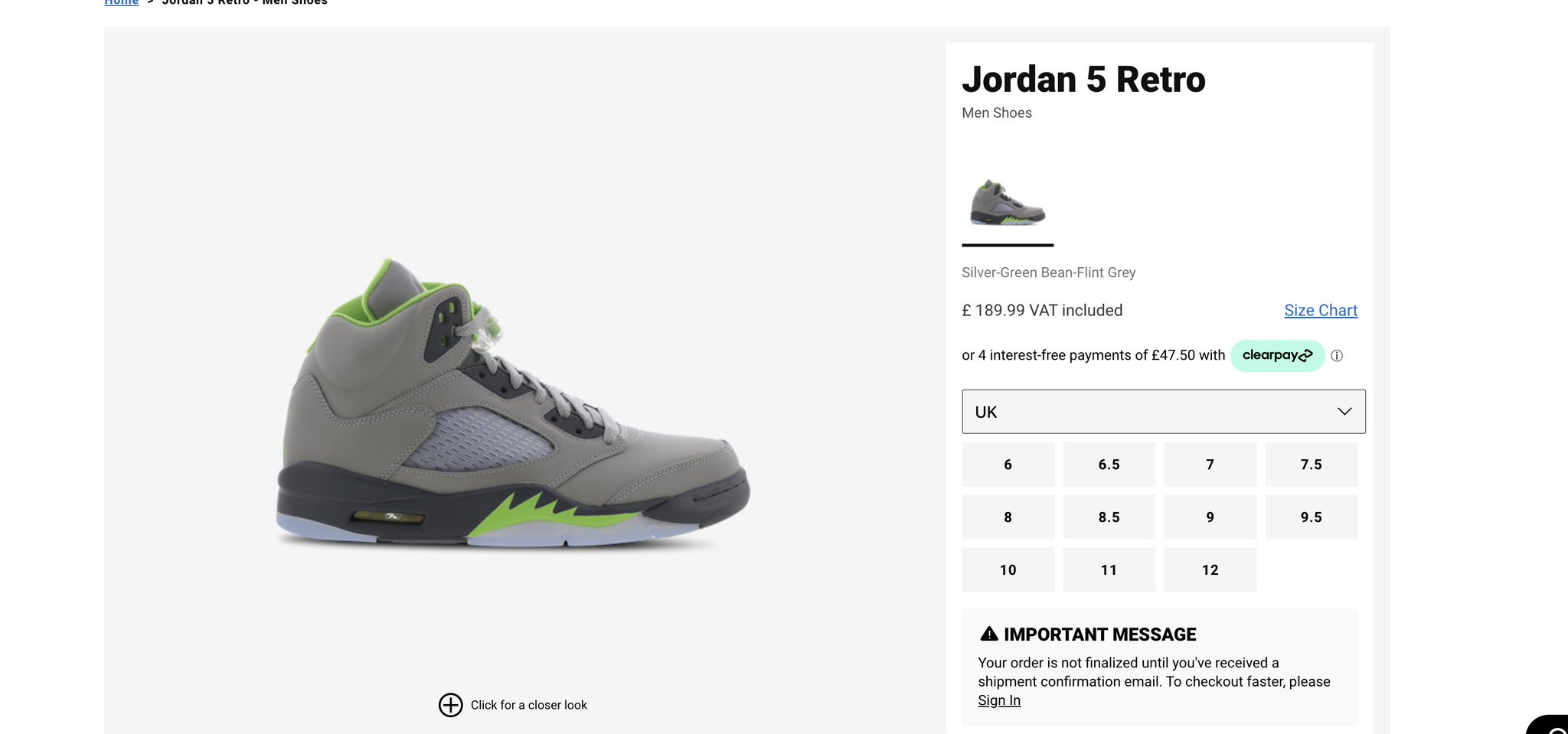 The Sole Restocks on Twitter "Ad The Jordan 5 Green Bean is LIVE at