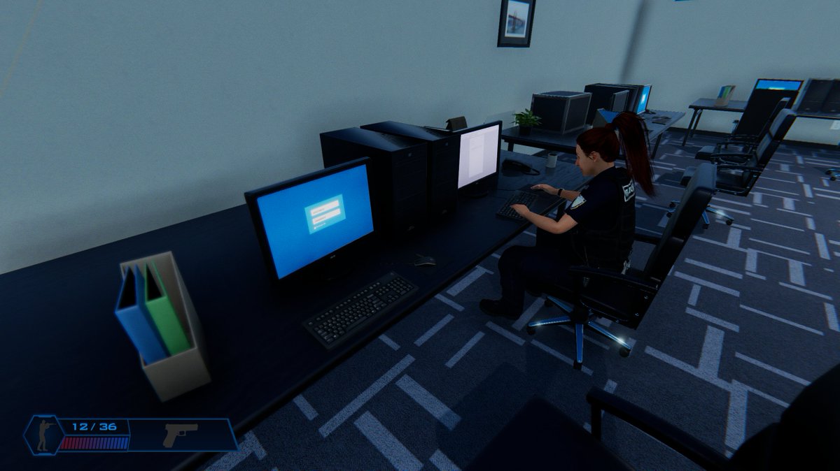 109Below's tweet image. This #screenshotsaturday we wanted to show you all we've been doing with #Code3 but we got stuck doing paperwork... Just how it goes sometimes. We'll still see you for #STEAM #earlyaccess launch on June 16th though! #gamedev #indiegame #police