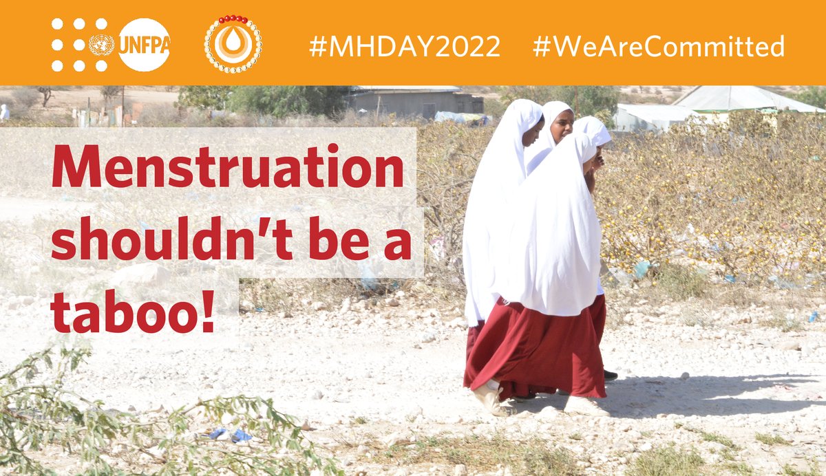 UNFPA_SOMALIA's tweet photo. Menstrual Hygiene Management refers to some interventions that enable women &amp; girls to manage their menstrual flow in a dignified and hygienic way.
This #MenstrualHygieneDay RT if you agree that menstruation shouldn’t be a taboo! #WeAreCommitted

​​https://t.co/GV5bi7bJtQ https://t.co/m91aiMvW9Z