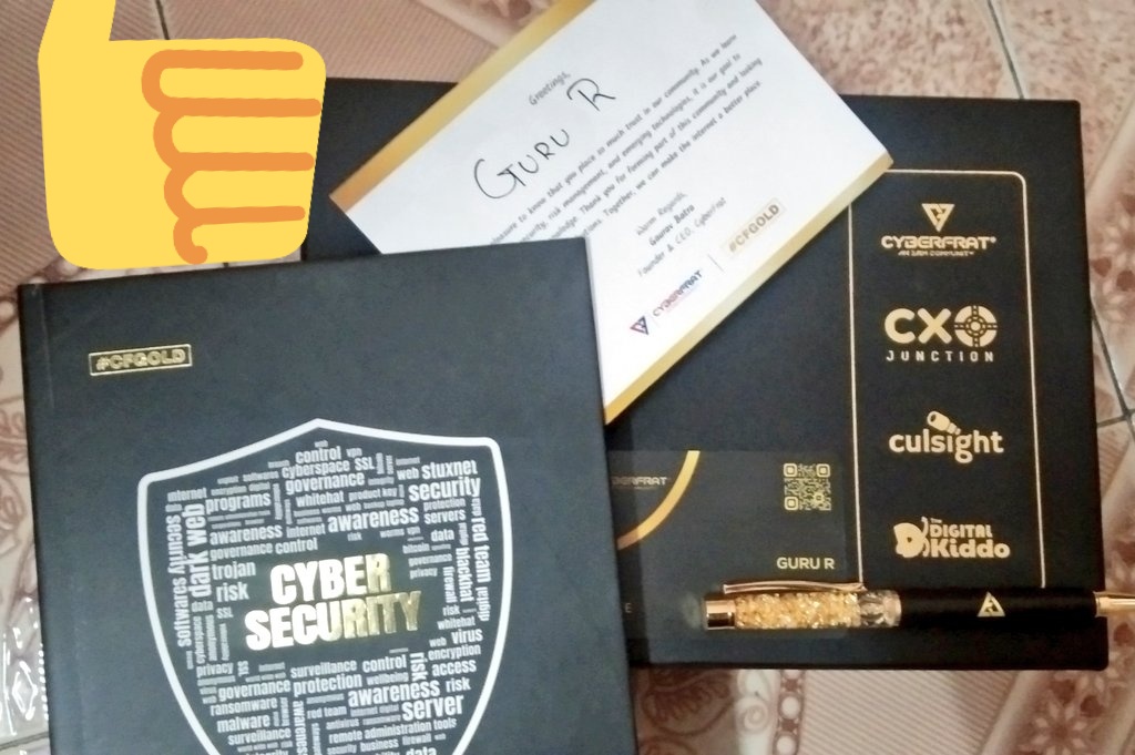 gurujeera's tweet photo. @CyberFrat Thank you @gauvbatra @CyberFrat team for the wonderful #CFGold kits https://t.co/vg5eWZd4VE