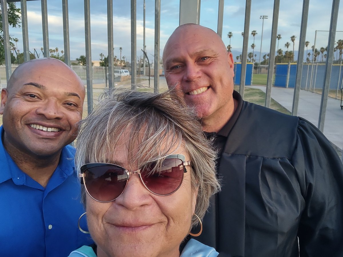 TJMS_Principal's tweet photo. Awesome graduation at Indio High School... Special shout out my 5th grade student now  councilman Oscar Ortiz.... Nice to sit with Mayor Fermon.... This leg of my journey complete happy retirement to me! @derrickLawson62 @DesertSandsUSD @IHSRajahs @CityofIndio @WaymondFermon https://t.co/Ep5cCjMCCi