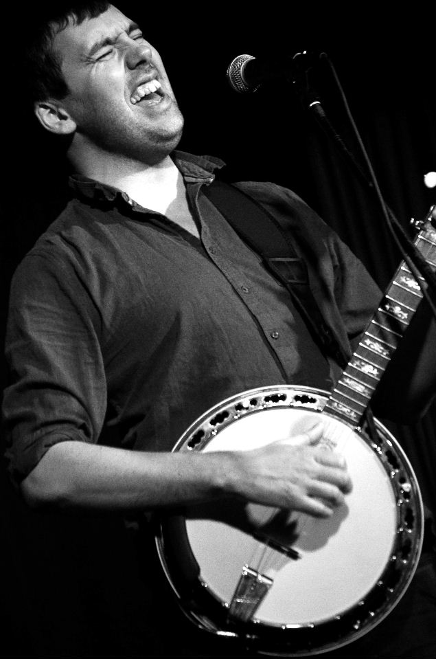 Dan Walsh on banjo, on guitar and very definitely on fire. Hardest working fingers at the club so far. <a href="/danwalsh/">danwalsh</a> #danwalsh 
Come along next time for Jez Lowe (10 June)