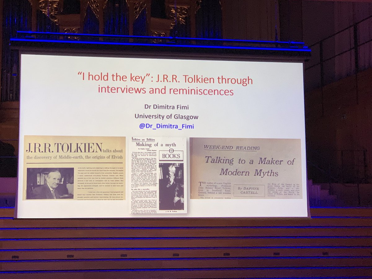 TobyN_W's tweet photo. A fascinating lecture last night on Tolkien based on interviews with him, delivered by the brilliant @Dr_Dimitra_Fimi at @thebramall @unibirmingham! https://t.co/hUhfzV4a0X
