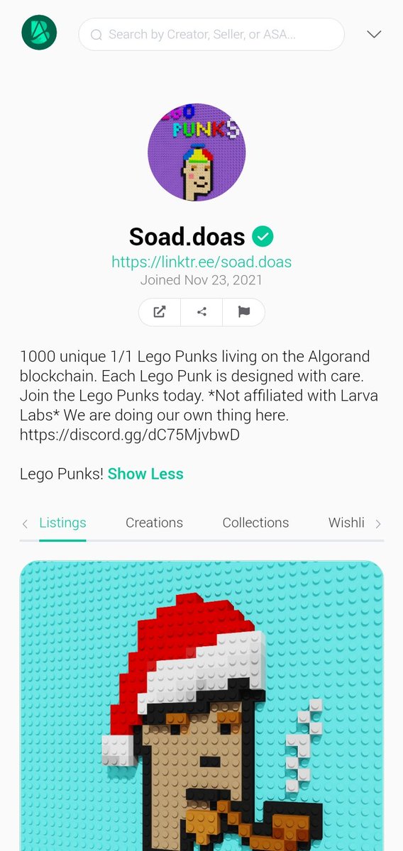 Heeeey #algofam LegoPunks are got verified on <a href="/AB2_Gallery/">AB2 Gallery</a>. 🔥🔥🔥