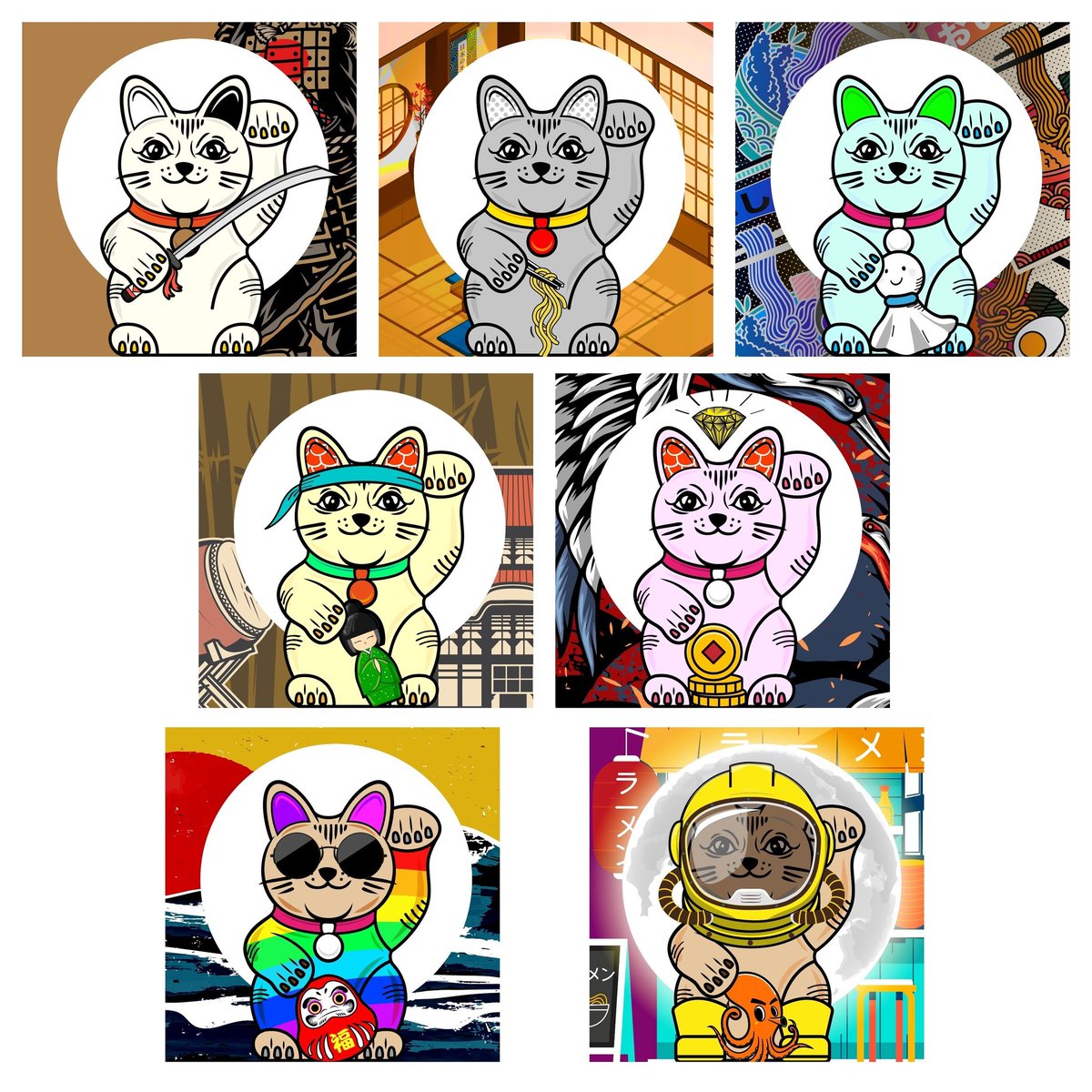 NFTResizt's tweet photo. Presenting... FORTUNE CAT collection, 450 unique maneki-nekos!
A popular Japanese figurine depicting a beckoning cat, it is believed to bring the owner good luck!
Drops on 1st June , Pre-Order details to come! https://t.co/xbR78AxlHP