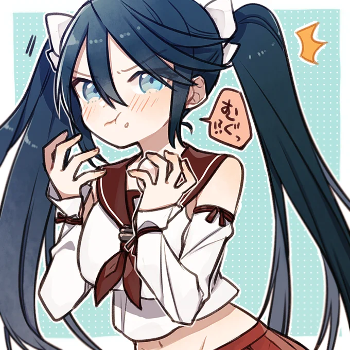 大福を口に含んで片頬がふくれてる五十鈴ちゃん@お題箱 