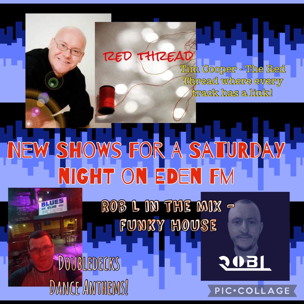 Saturday night sorted! 🎶🕺🏼💃🥳
🎶Tim 20.00 - 22.00 
💃🕺🏼Doubledecks 22.00 - 00.00 
🥳Rob L 00.00 - 02.00