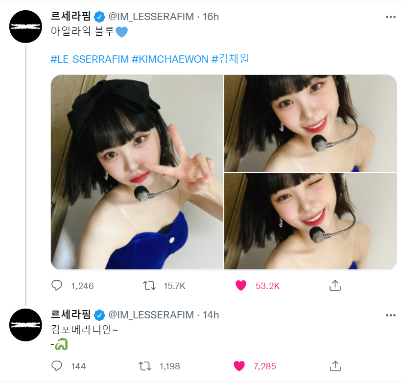 chaewont_'s tweet photo. i love chaewon and yunjin's dynamics 😭😭 https://t.co/4F8EpmfedG