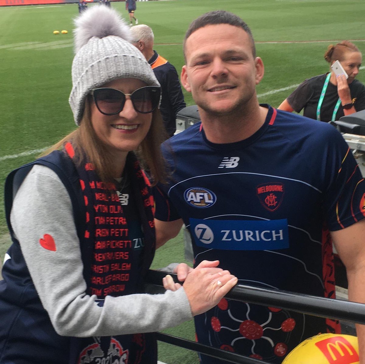 demonfan's tweet photo. Footy days are happy days ❤️💙 https://t.co/lmtjHe9vxL