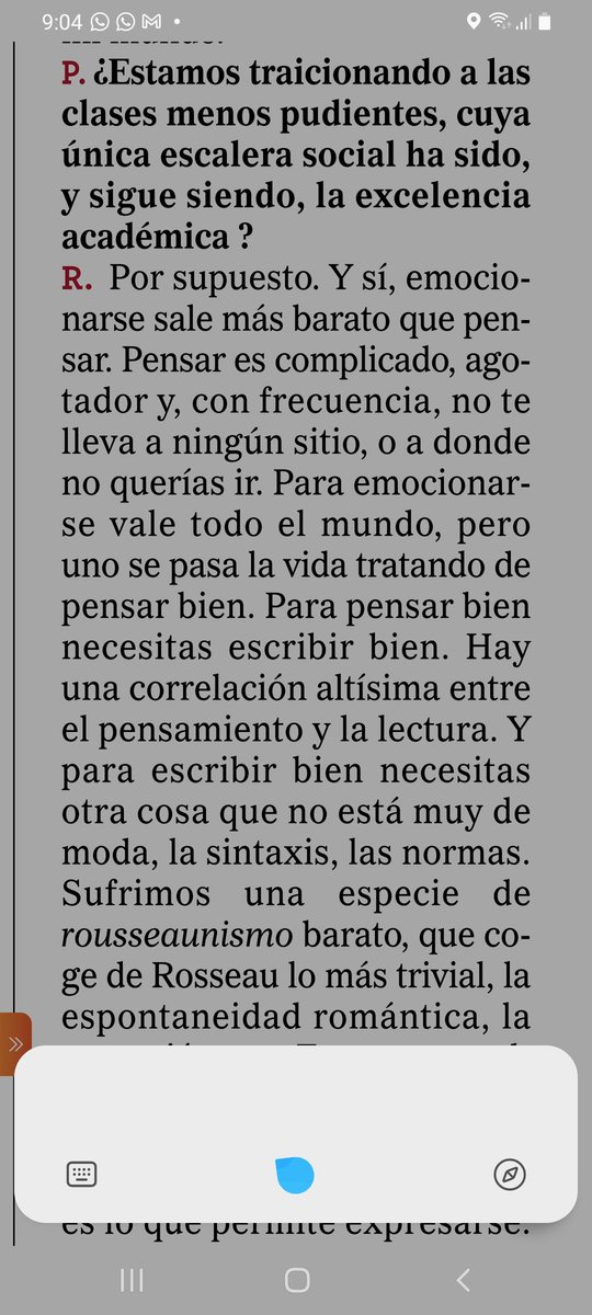 Herzogoff's tweet photo. Interesante esto de Gregorio Luri (a quien no conocía) sobre el abuso de emoción y sobre la relación entre pensamiento y lectura. https://t.co/L2MFlNT0vJ