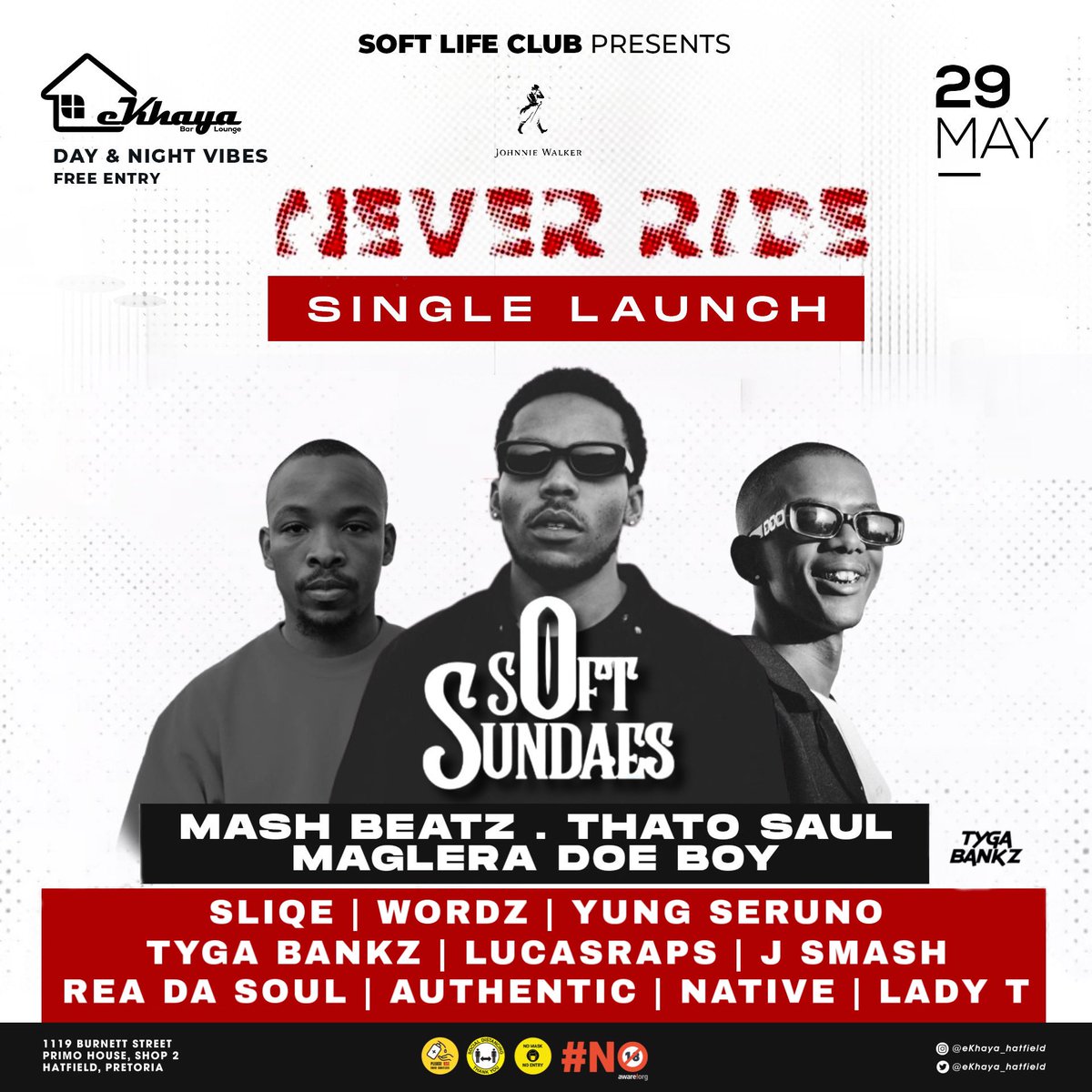 slcmusiq's tweet photo. #NeverRide Movie tomorrow at  #SoftSundaes 

📍: @ekhaya_hatfield
📆: Sun 22 May ‘22
⌚️: 15h00 - 02h00

MUSIC • FOOD • HUBBLY • VIBES

• Half Price on GRILLED FOOD 🍱 (12pm-4pm)

#SoftSundaes | #KeepItSoft | #sunday https://t.co/UUiYrqpDFf