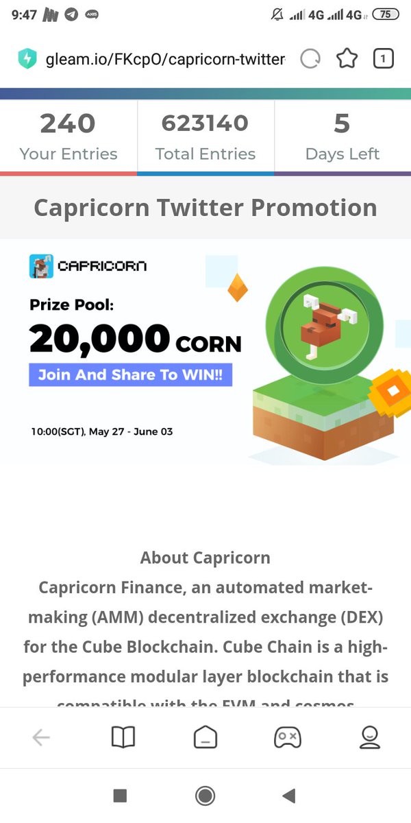 Capricorn Twitter Promotion, join and share to win for 20,000 $CORN Prize Pool! wn.nr/XKHMdX