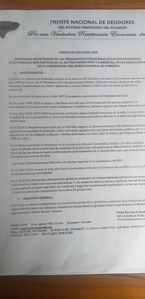 esta es la propuesta ingresada en secretaria de la presidencia de la república para que nos extingan d las deudas de.los pequeños y medianos agricultores
