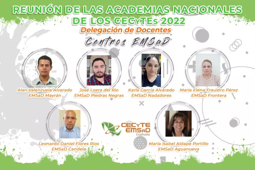 Felicitamos a los docentes de #CECyTE #Coahuila que participan en el Festival Nacional Académico Durango 2022. ¡Ustedes son parte importante de este gran esfuerzo por la educación nacional! #SomosCecyte #OrgulloCecyte #CalidadEducativa