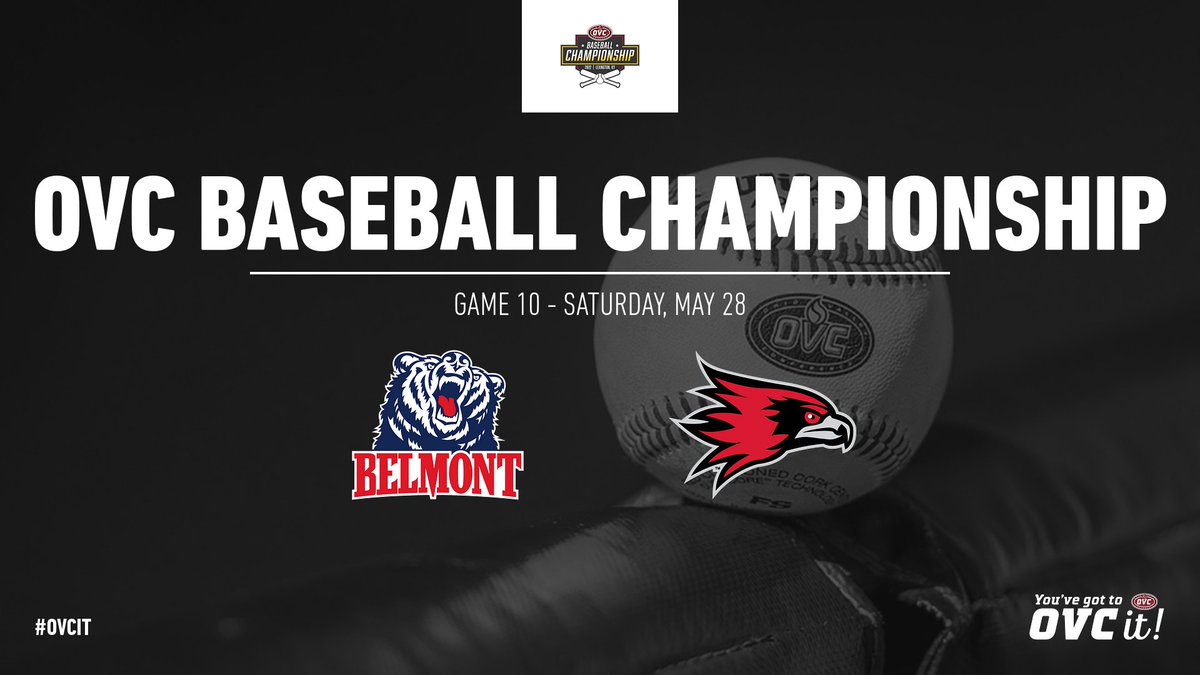 OVCSports's tweet photo. 𝟮𝟬𝟮𝟮 𝗢𝗩𝗖 𝗕𝗮𝘀𝗲𝗯𝗮𝗹𝗹 ⚾ 𝗖𝗵𝗮𝗺𝗽𝗶𝗼𝗻𝘀𝗵𝗶𝗽
Game 10: #1 @BelmontBaseball vs. #2 @SEMOBaseball 🏆

🕚 12:00pm ET
🏟️ Wild Health Field
📺 ESPN+: https://t.co/LnPwr4UL33
📊 https://t.co/7u8CcdJ9vI

Tournament Info: https://t.co/5xpXbN860g

#OVCit | #OVCBase https://t.co/0INeDk6wDa