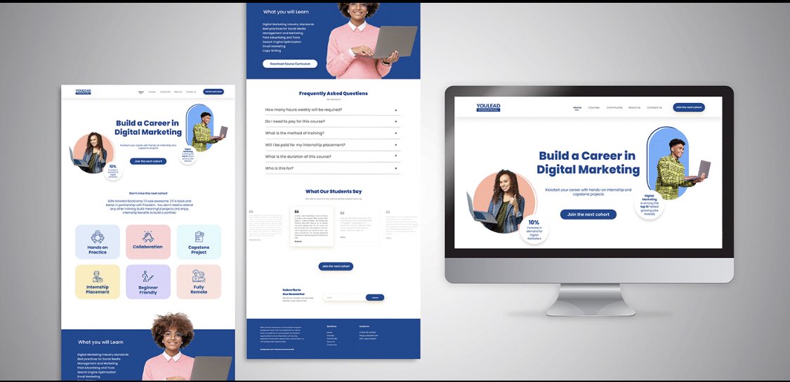 udoka_gabriel's tweet image. Landing page UI design for Skills Konnect Bootcamp #Genezadesignchallenge #DesignwithGeneza #GenezaschoolofDesign