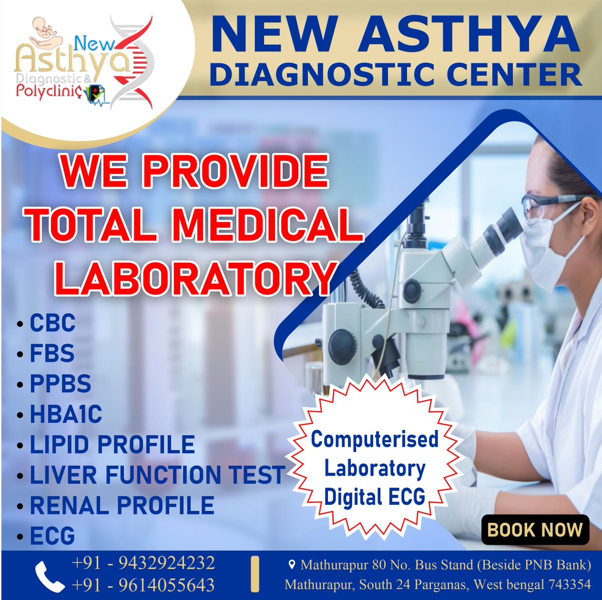 AsthyaNew's tweet photo. We provide total Medical laboratory services to our customers. Our Medical Group Will Help You Maintain Good Health.
Call me: 9432924232, 9614055643
#medicallaboratory #LaboratoryServices #Laboratory #Diagnostic #MedicalLaboratoryTechnology #diagnostictest #Medicaldiagnosis https://t.co/cQL6ueMzC9