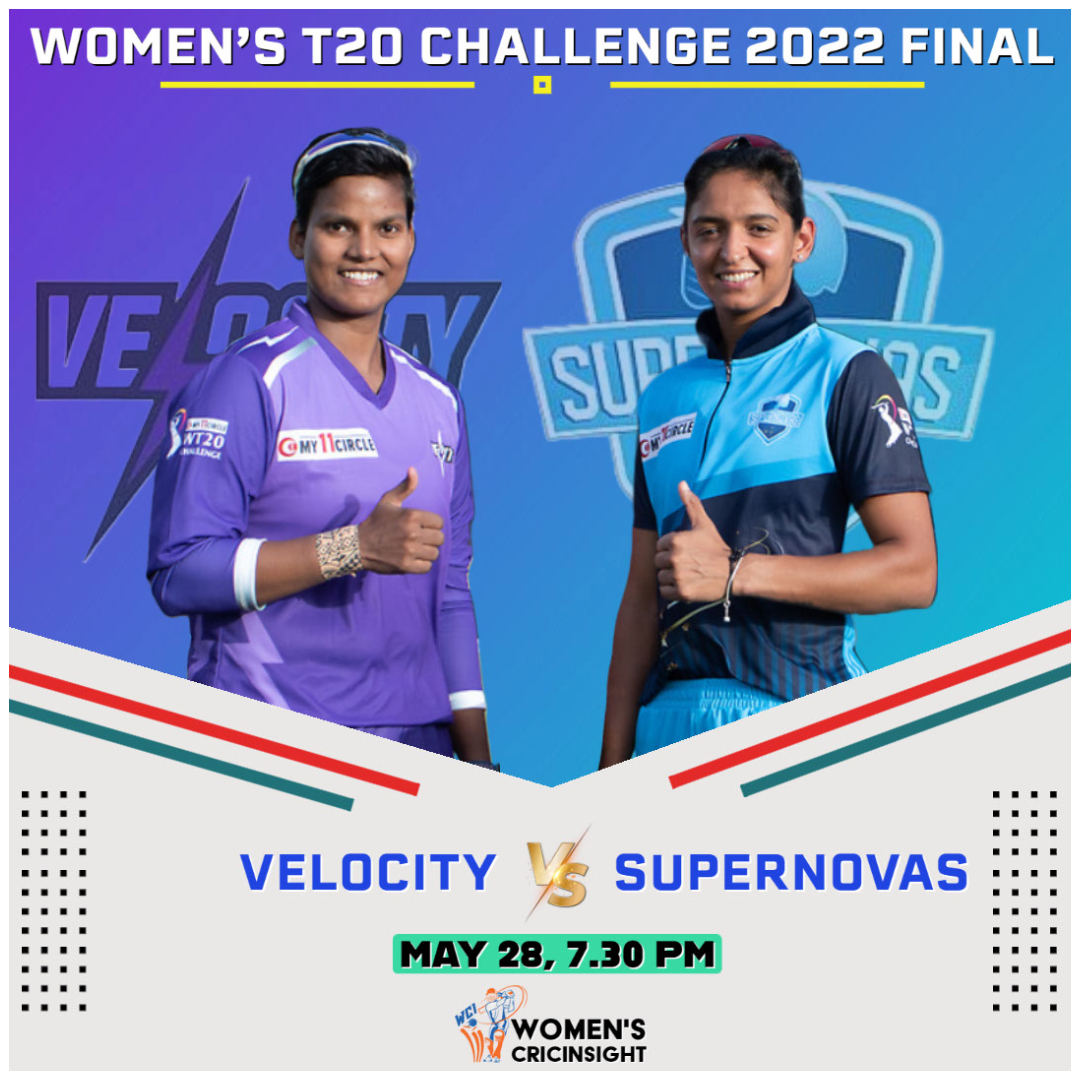 WCI_Official's tweet photo. 🏆 THE FINAL SHOWDOWN 🏆

Are you ready? 🤔🏏

#MY11CircleWT20C #WomensT20Challenge #WomensT20Challenge2022 #SPNvVEL #VELvSPN #WomensT20ChallengeFinal #Supernovas #Velocity https://t.co/yOTie0v1C8