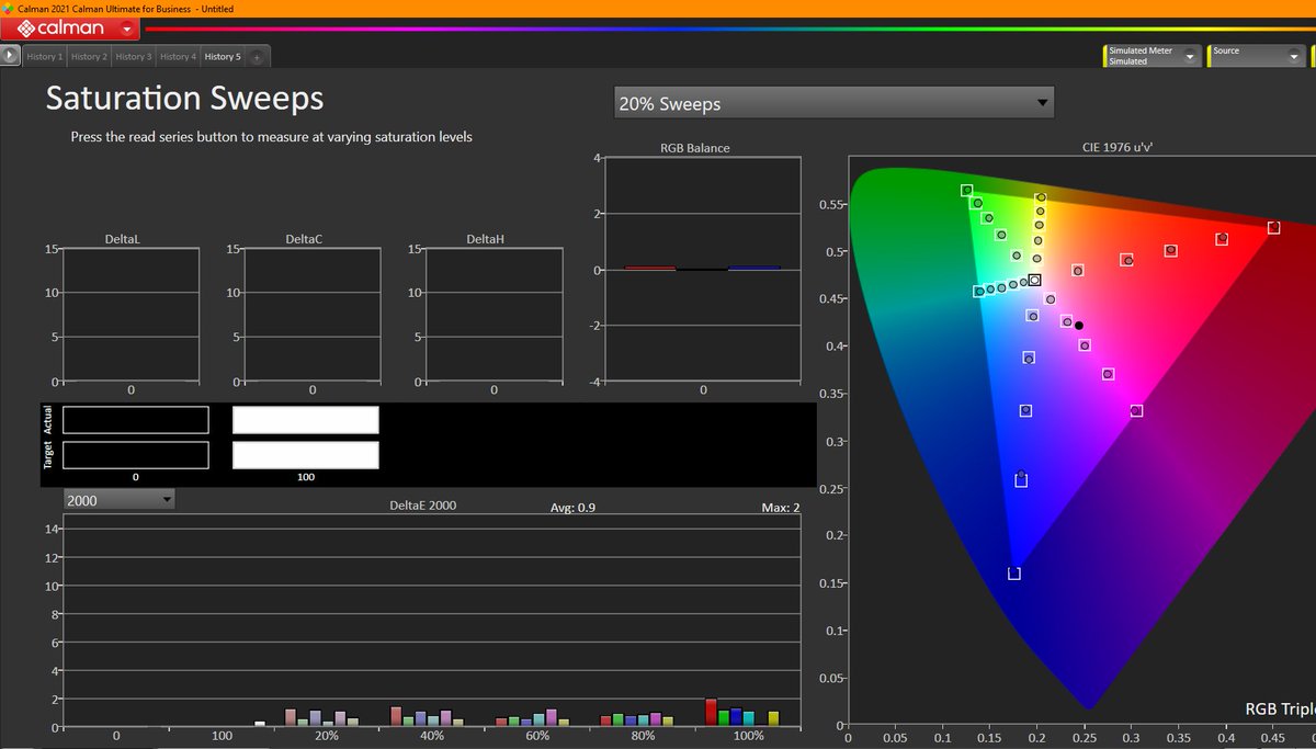 robertheron's tweet photo. The Panasonic VT60 1080p plasma TV is nine years old, and this 65" has 3700+ hours on it.
Damn, it optimized nicely for BT.709/2.2 gamma...~150-nits when all is said and done, maybe 20-30 more if you boost the contrast. Perfect for a darkroom environment.
#VideoCalibration https://t.co/kDgHjITnzm