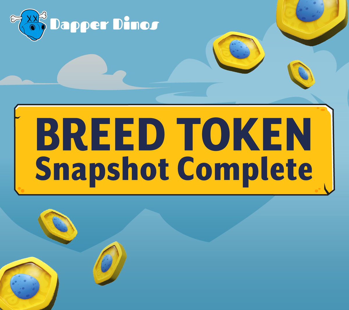 Snapshot Taken! All Dinos holders will be able to claim their Breeding Tokens next week and start breeding! #SaveTheDinos🎩🦖