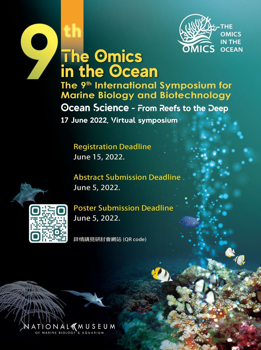 CrystalJMcRae's tweet photo. FREE marine biology conference coming up in Taiwan on June 17th! Registration for this one-day virtual conference has been extended until June 15th. Submission opportunities for posters and flash talks have been extended until June 5th. Come join the fun! https://t.co/9bNZWEB94r https://t.co/IMYMcYkRHL