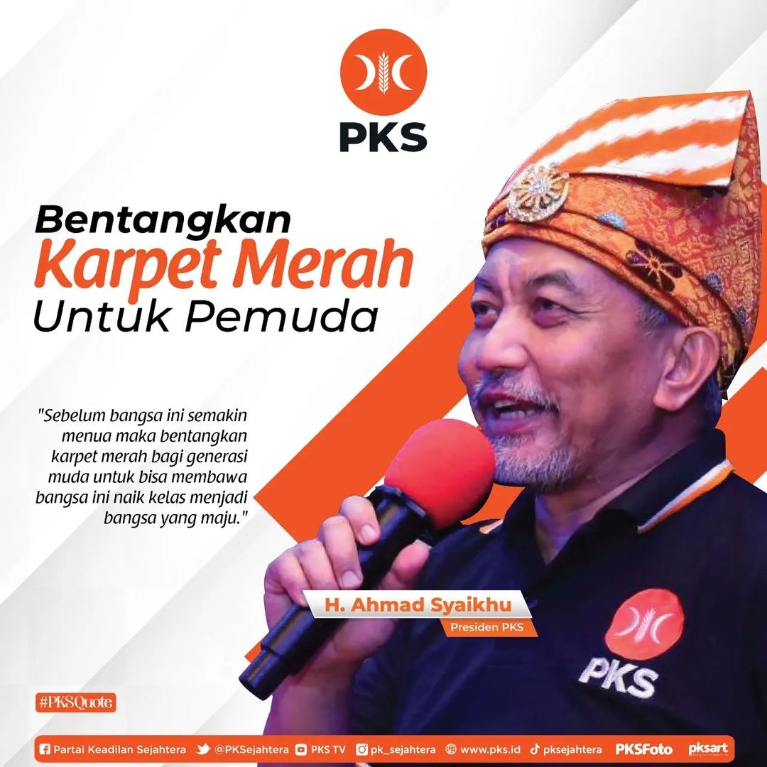 Pemuda adalah potensi dan penerus perjuangan bangsa. Semangatnya harus diberikan ruang agar bisa terus berkontribusi untuk bangsa.

#PKSquotes #PKSPelayanRakyat #PKS